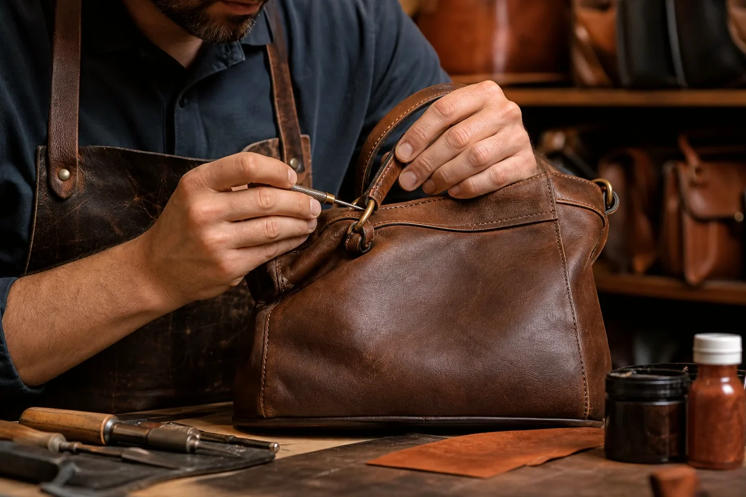 Reforma de bolsas de couro em Brasília